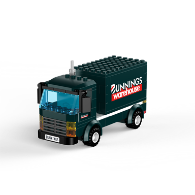 Bunnings 117 Pieces Block Truck / Multi/Assorted - TheITmart