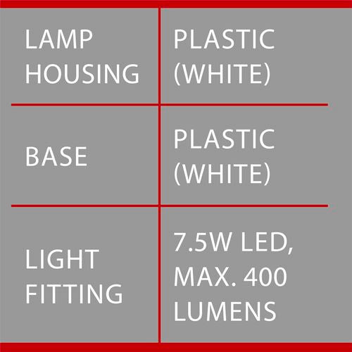 Verve Design White Lennox LED Desk Lamp/Touch control/ Adjustable Colour Temp