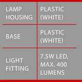 Verve Design White Lennox LED Desk Lamp/Touch control/ Adjustable Colour Temp