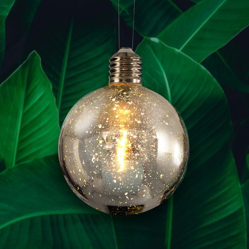 Lytworx 15cm Battery Operated Silver Look LED Filament Hanging Bulb