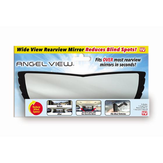 Angel View Wide View Mirror Attachment/Fits virtually Any Car or SUV
