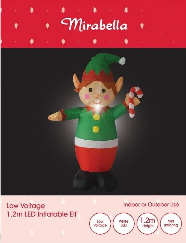 Mirabella Christmas Low Voltage 1.2m Inflatable Elf / White LED - TheITmart