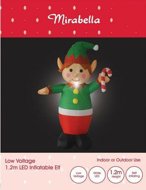 Mirabella Christmas Low Voltage 1.2m Inflatable Elf / White LED