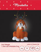 Mirabella Christmas 1.25m Height Inflatable Dog - Low voltage - TheITmart