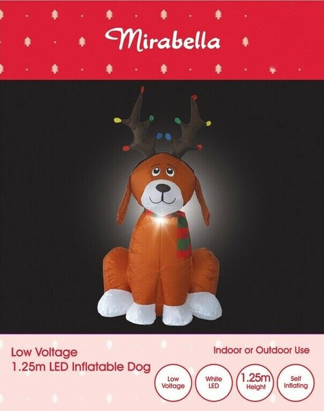 Mirabella Christmas 1.25m Height Inflatable Dog - Low voltage