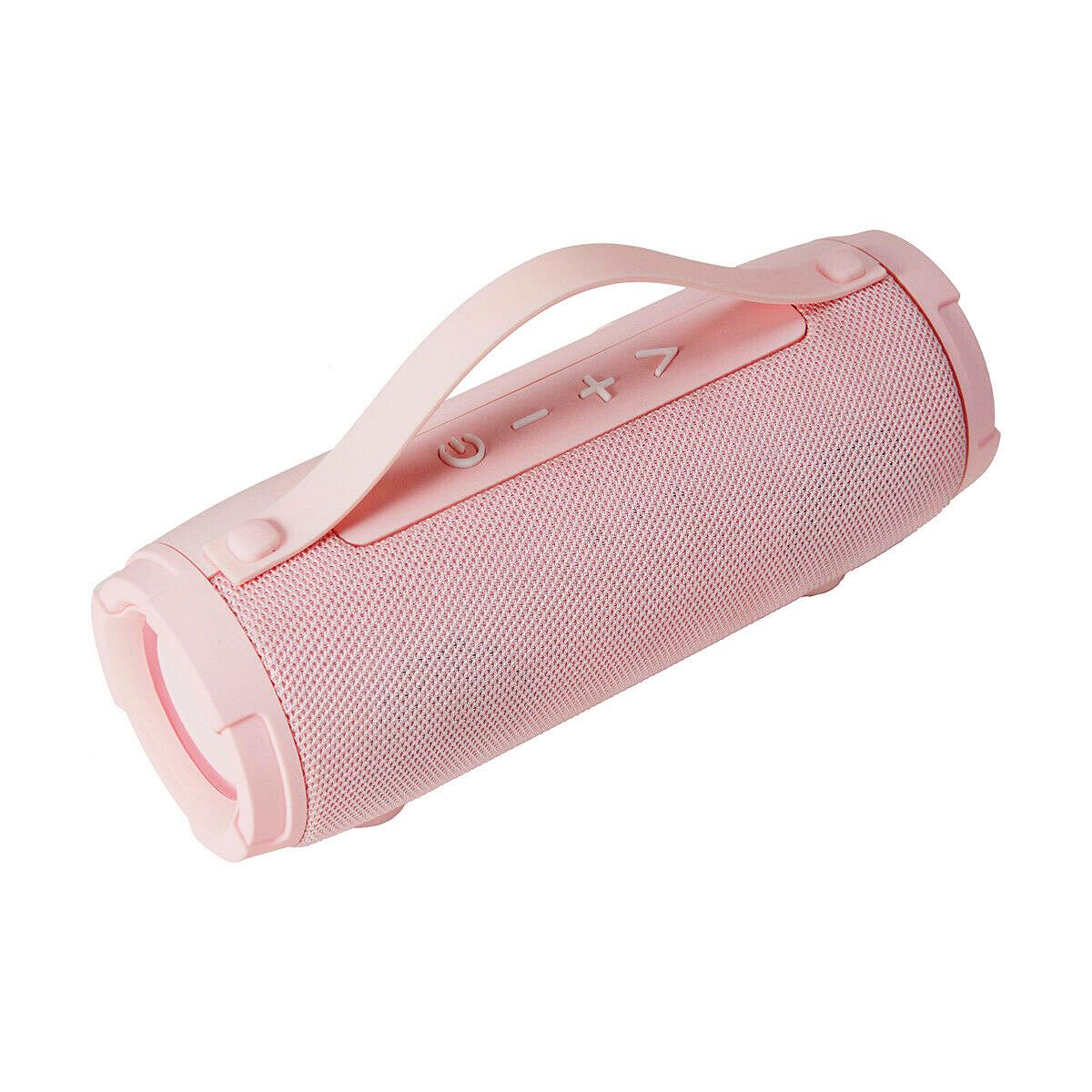 15W Splashproof Barrel Bluetooth Portable Speaker - Black / Red / Pink
