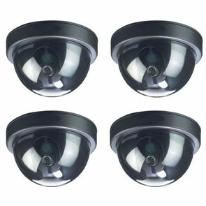 Syneco 4 Piece Imitation Dome Security Indoor/Outdoor Camera Red Flashing Light