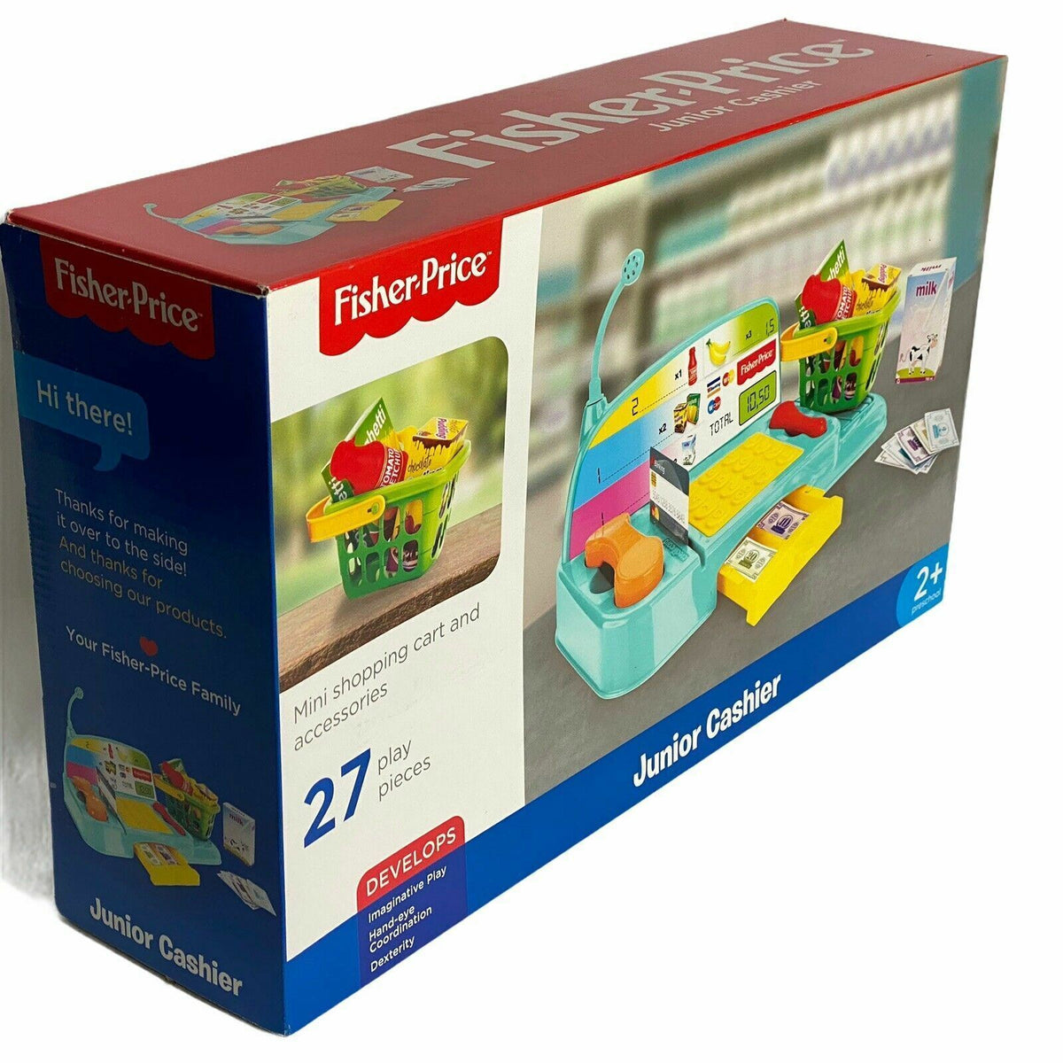 Fisher Price Junior Cash Register playset - 27 Play Pieces / Suitable for 2+ Years