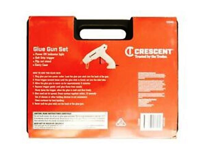 Crescent 35-500W Glue Gun Set Soft Grip Trigger Carry Case with 6 Glue Sticks